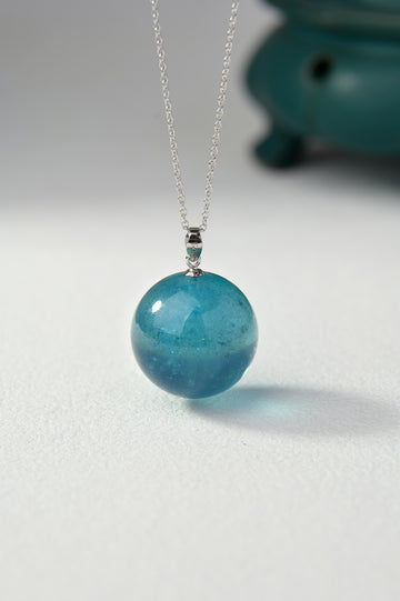Colgante de cristal azul Aqua Essence
