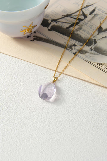 Collar de cristal de elementos metálicos geológicos