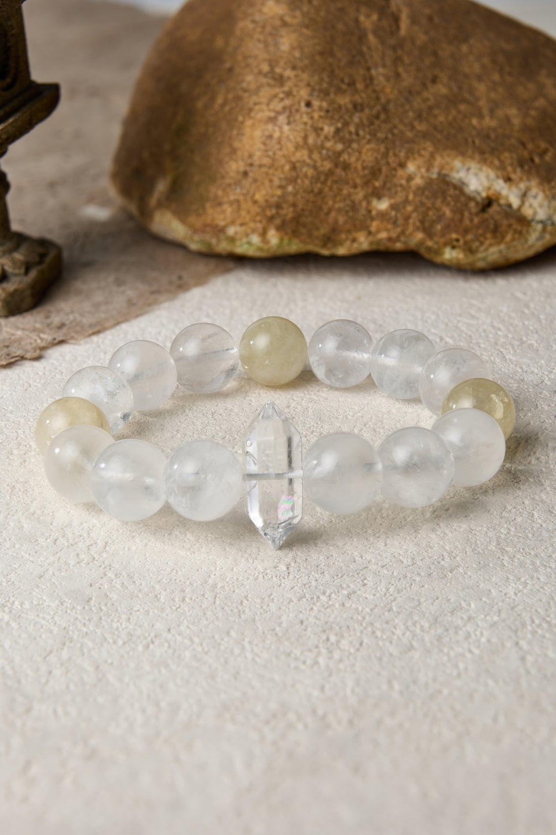 Metal Element One-of-a-Kind Fengshui Crystal Bracelet