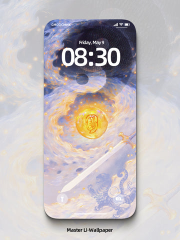 Feng Shui Digital Wallpaper – Element of Metal-Lucky charm