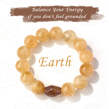 Pulsera de energía de doble cristal del elemento tierra