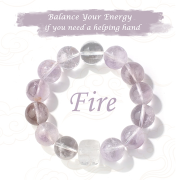 Pulsera de amatista con energía de fuego