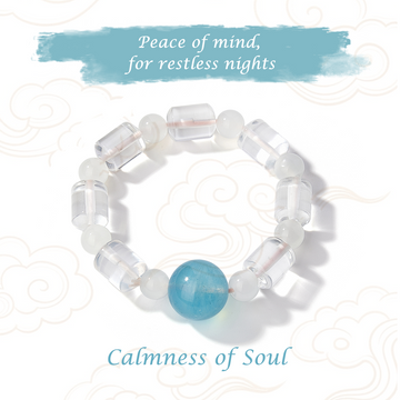 Special Edition Blue & White Crystal Bracelet — For Calmness and Better Sleep