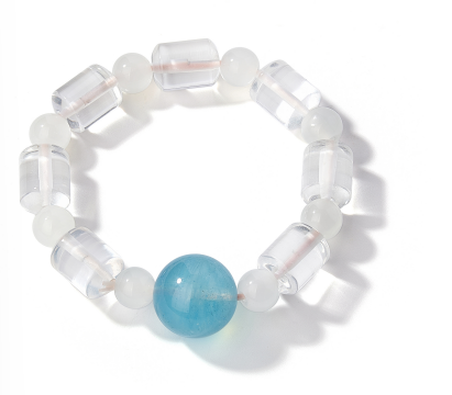 Special Edition Blue & White Crystal Bracelet — For Calmness and Better Sleep