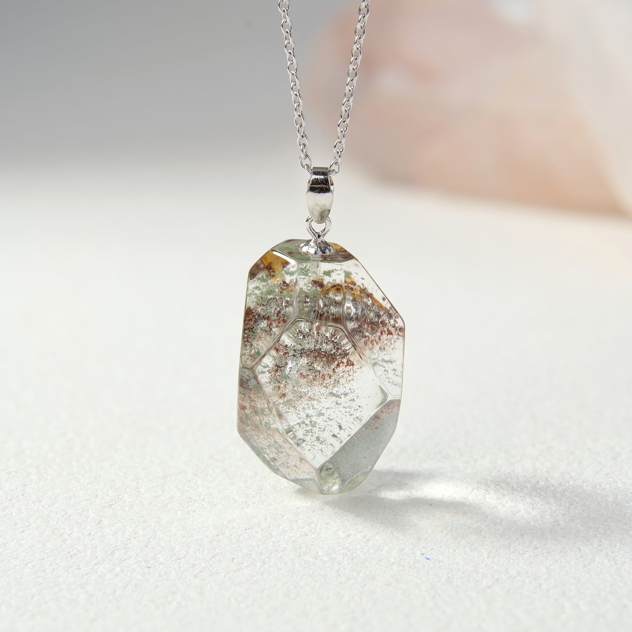 Geological Metal-Element Crystal Necklace