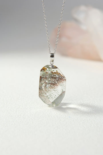 Geological Metal-Element Crystal Necklace