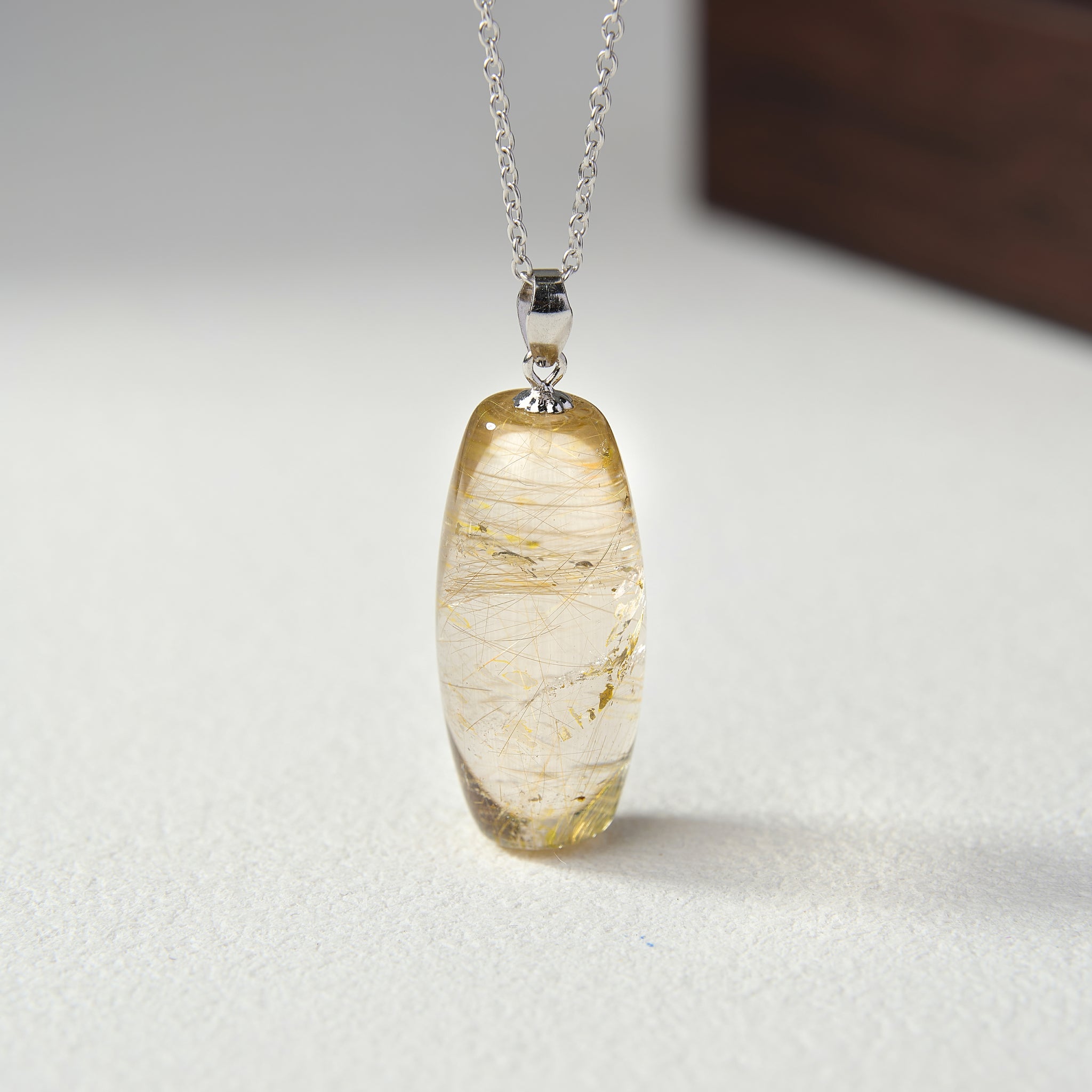 Wealth Vortex Rutilated Quartz Pendant