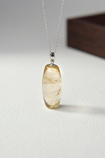 Wealth Vortex Rutilated Quartz Pendant