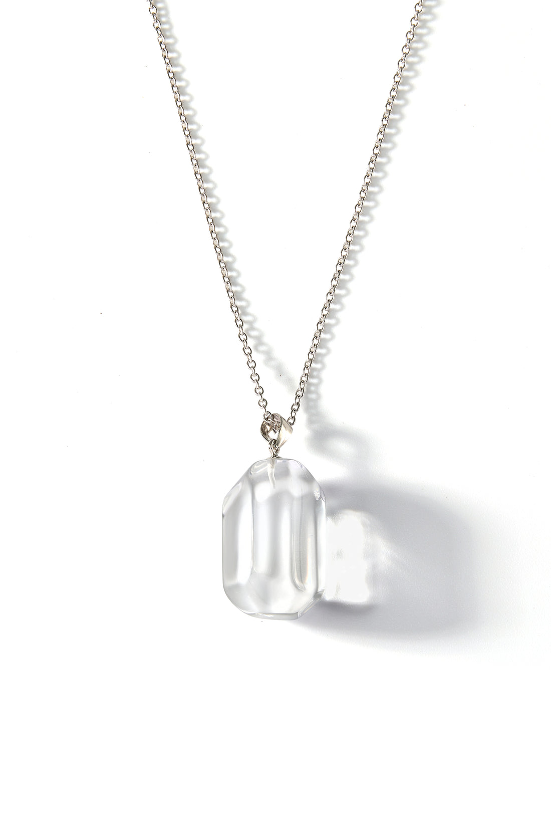 Collar de cristal de elementos metálicos geológicos