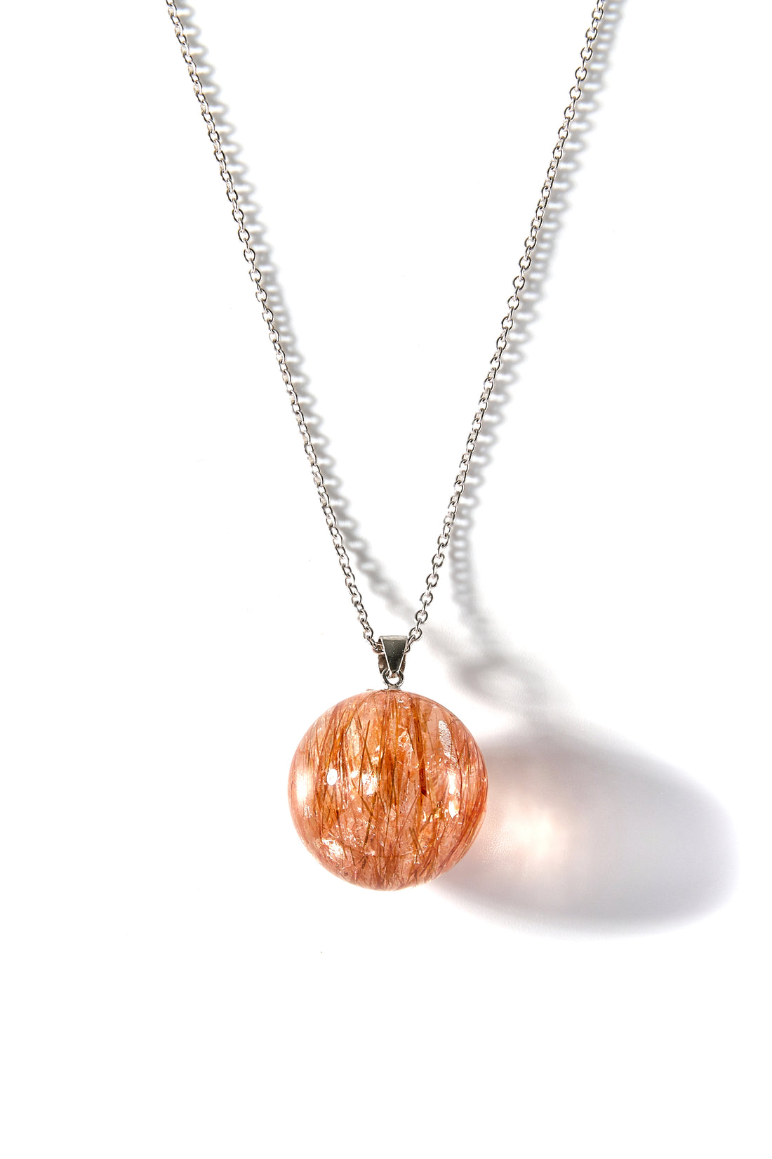 Collar de cristal de elementos metálicos geológicos