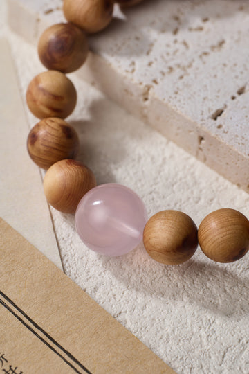 Boosting Romantic Attraction Thuja Sutchuenensis(Cliff Cypress) and crystal bracelet