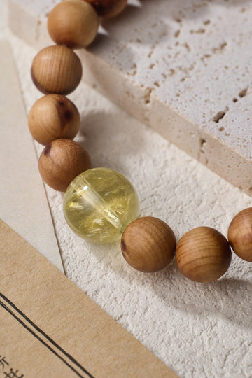 Enhancing Business Owner's Fortune Thuja Sutchuenensis(Cliff Cypress) and  crystal bracelet