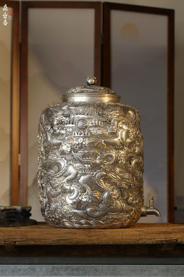 10-Pounds Nine Dragon Royal Silver Water Tank