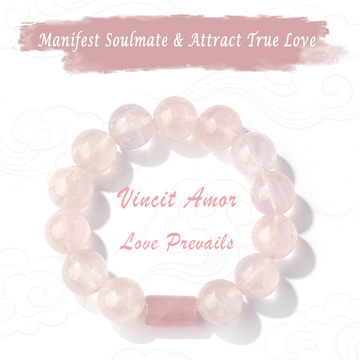Atrae el amor dulce y el romance: pulsera de cuarzo rosa