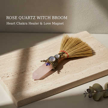 Broom ornaments blends the energy of natural crystals