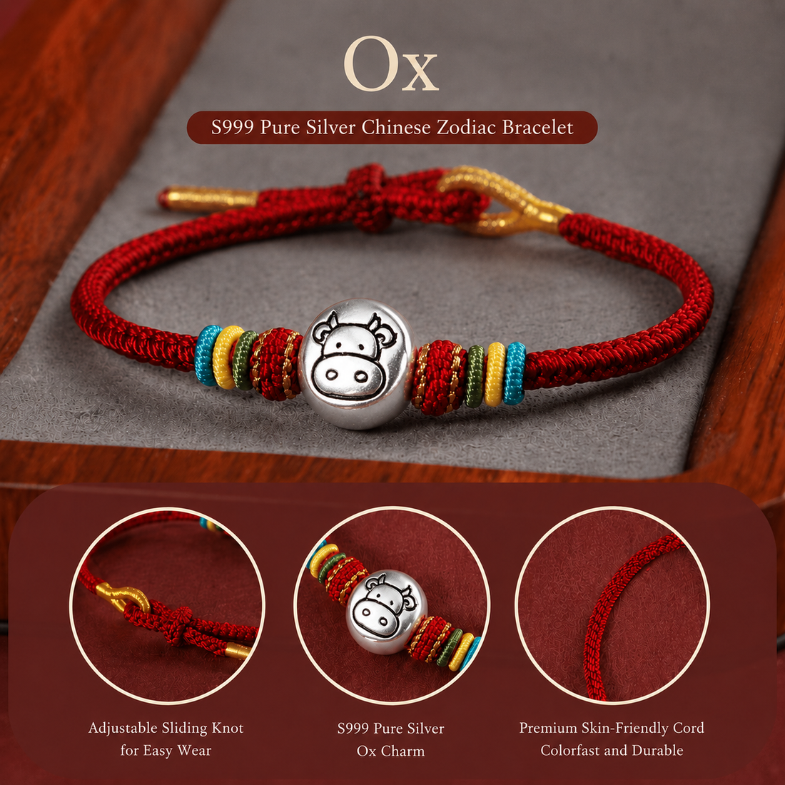 Chinese Zodiac Red String Bracelet