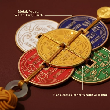 Five Elements Plum Blossom Coin - Attract Wealth from All Directions