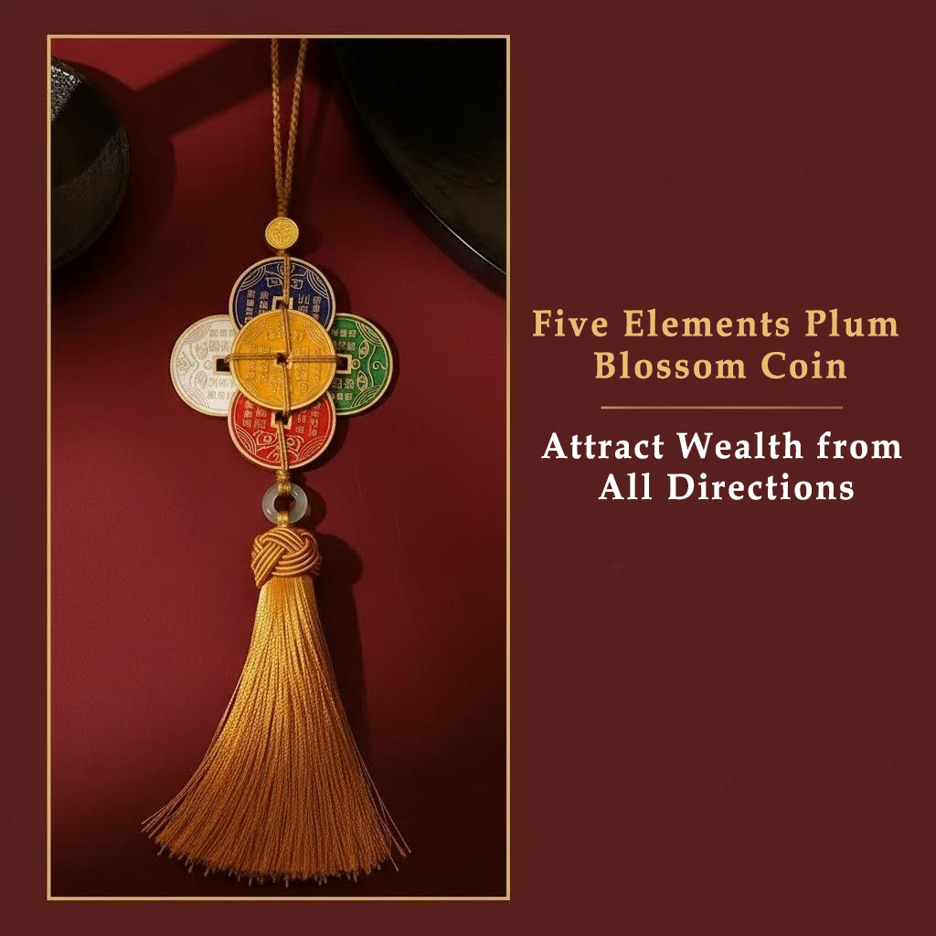 Five Elements Plum Blossom Coin - Attract Wealth from All Directions