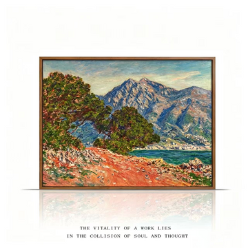 Feng Shui Oil Painting – Pine Forest, Mountain & Water Landscape Art