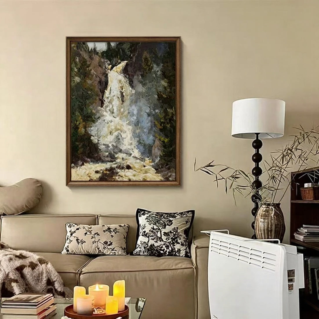 Forest Waterfall Feng Shui Painting