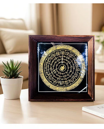 Hand-Painted Six-Syllable Mantra Mandala Thangka Tabletop