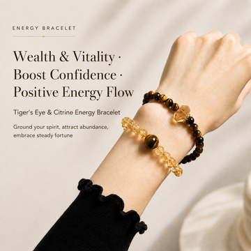 Sunlit Mountain Energy Bracelet Set – Tiger's Eye & Citrine