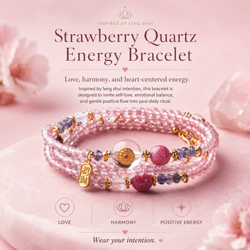 Heart Chakra Rose Quartz Energy Bracelet Set