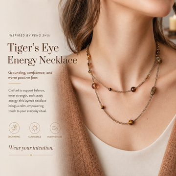 Earth Energy Tiger's Eye Energy Wrap & Necklace Set
