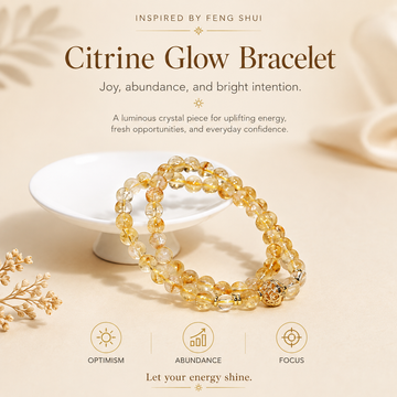 Citrine Energy Bracelet Set – Abundance, Clarity & Radiant Positive Flow