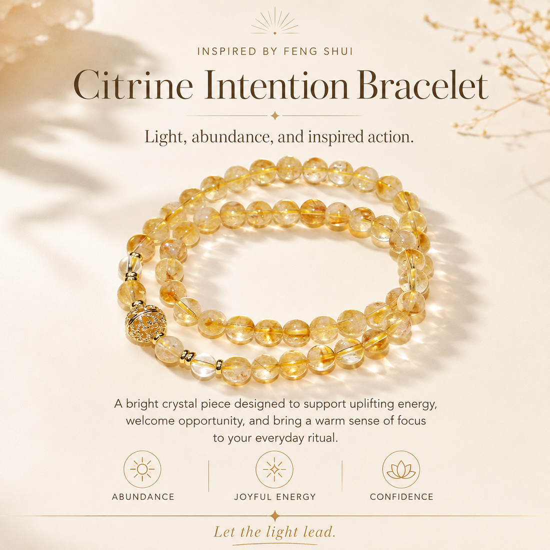 Citrine Energy Bracelet Set – Abundance, Clarity & Radiant Positive Flow