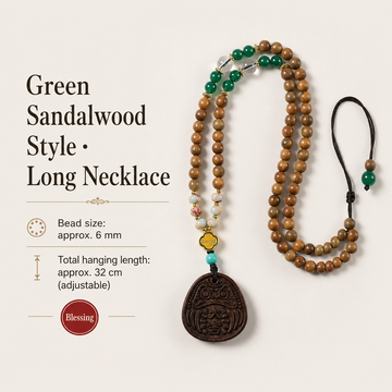 Fortune Pendant Necklace – Feng Shui Blessing Long Necklace