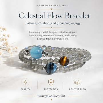 Starlight & Celestial Flow Intention Bracelet – Balance, Clarity & Calm Energy