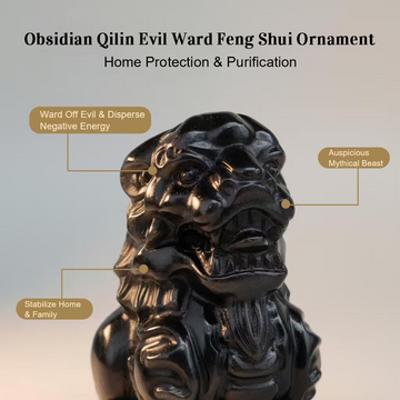 Obsidian Qilin Pair
