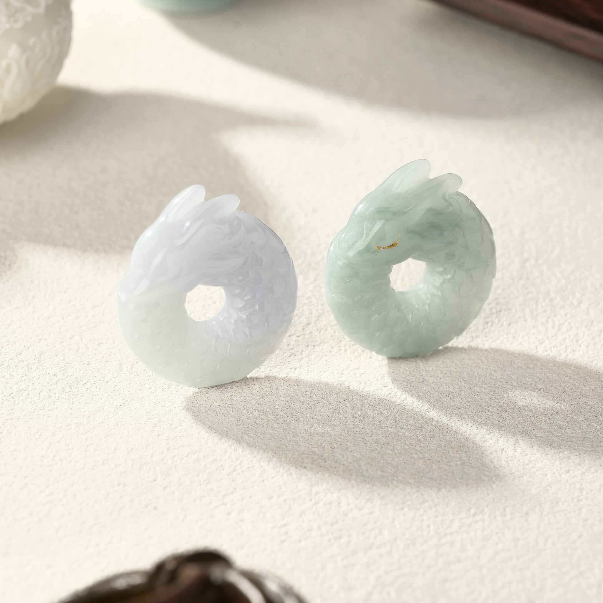 Hand-carved jadeite dragon
