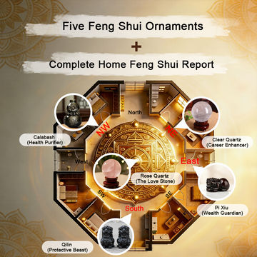 Five Fengshui  ornaments+comprehensive house fengshui report.